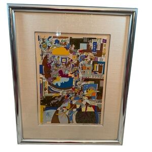 Vintage Yona Logan 1978 signed signd litho museum quality framimg
